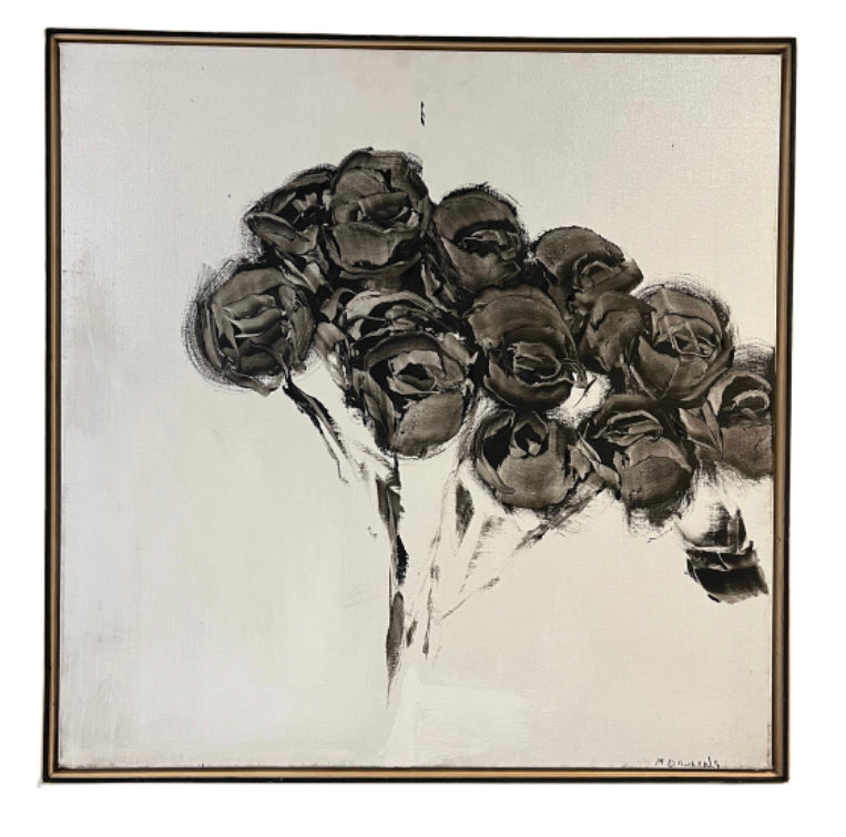 Black roses painting