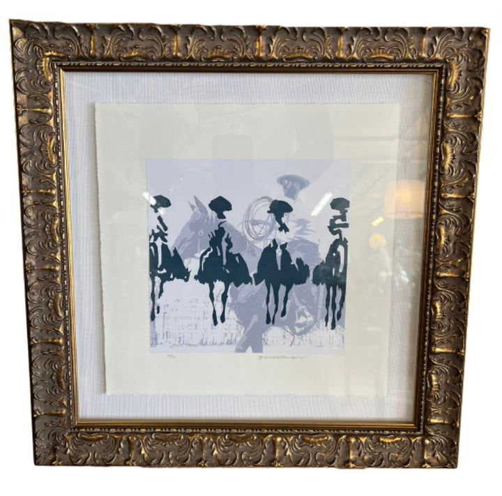 Blue cowboy art
