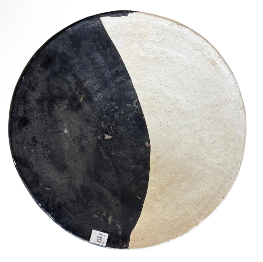 Black and White Large  Platter