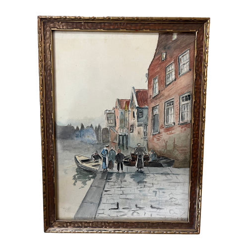 Watercolor Town Framed Art