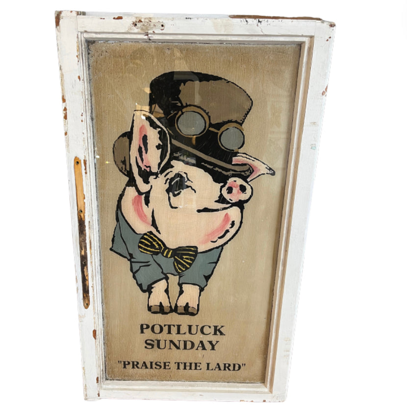 Pig Painted Window – Rogala Design