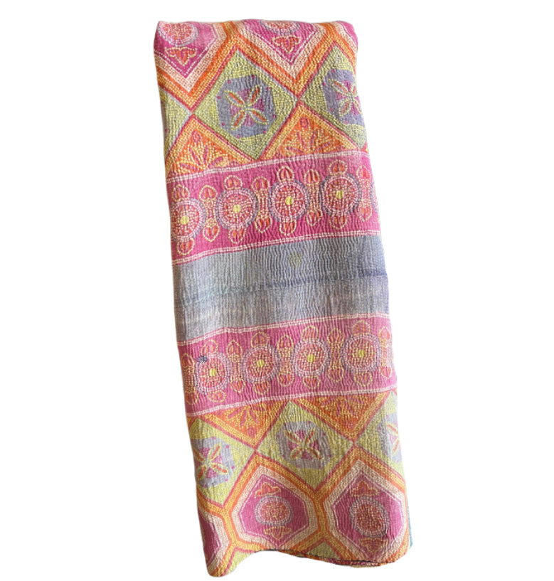 Kantha Pink Blanket