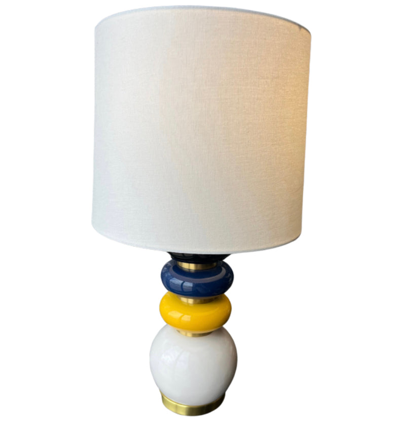 Blue White &amp; Yellow Lamp