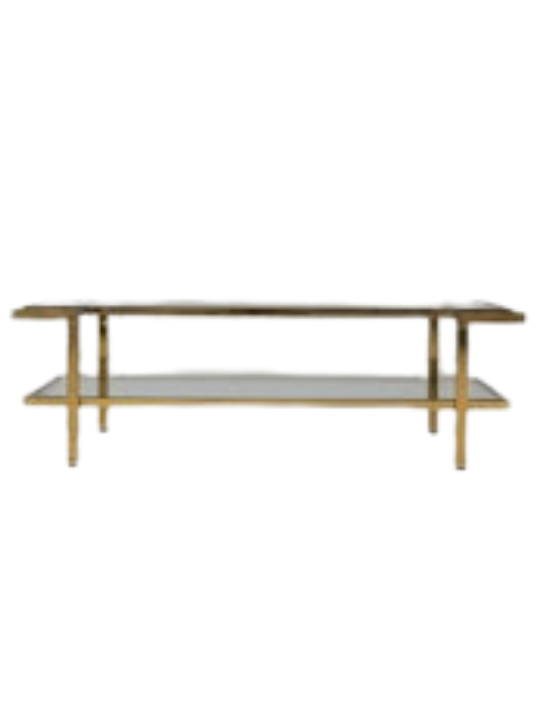 Brass Coffee Table with Glass Top