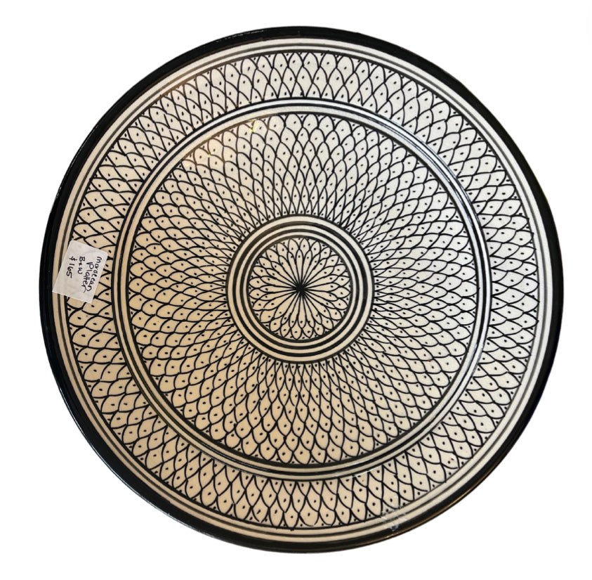 Black and White Moroccan Platter