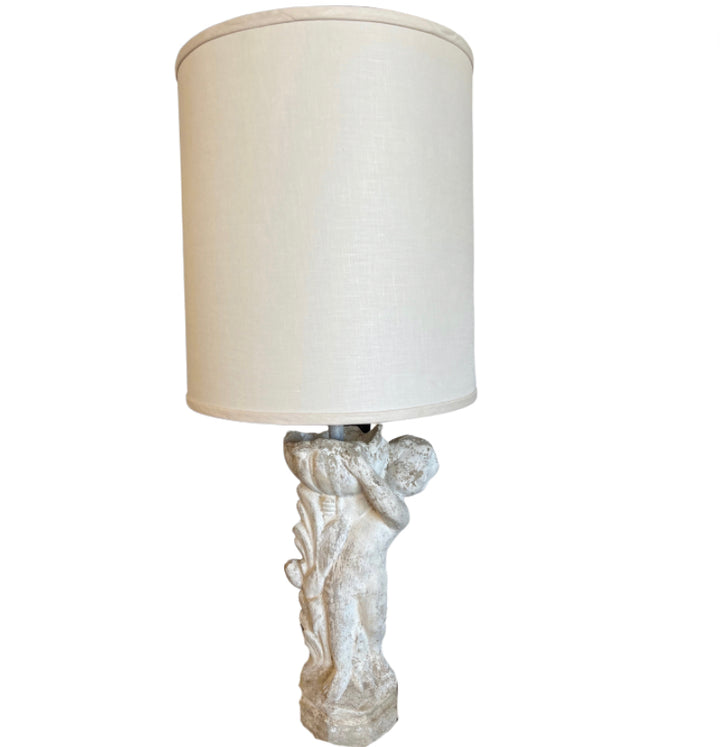 French Antique White Lamp
