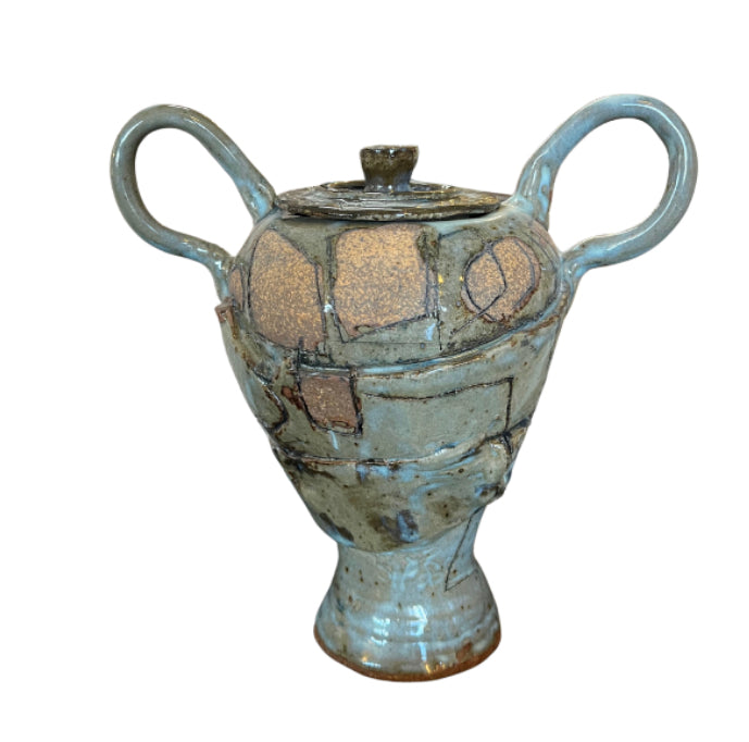 Mackey Green Double Handle Vase