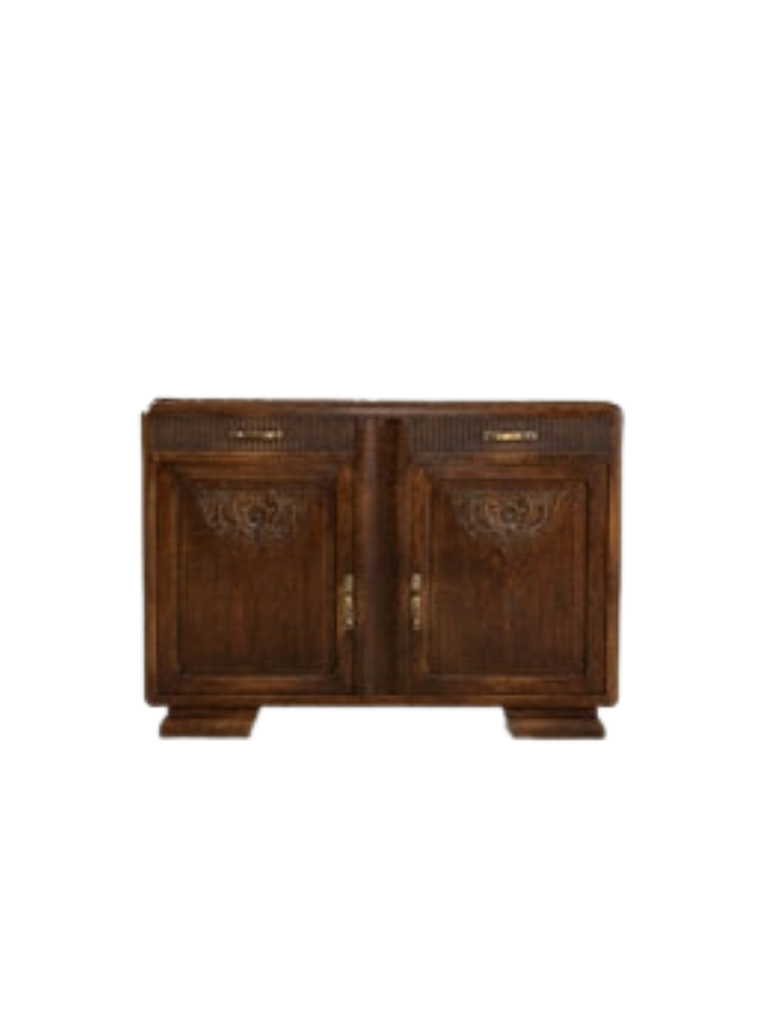 Art Deco Carved Buffet With Marble Top