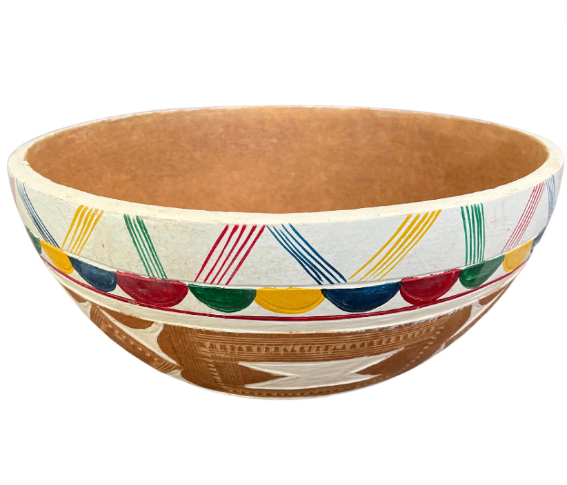 African Painted Large Bowl