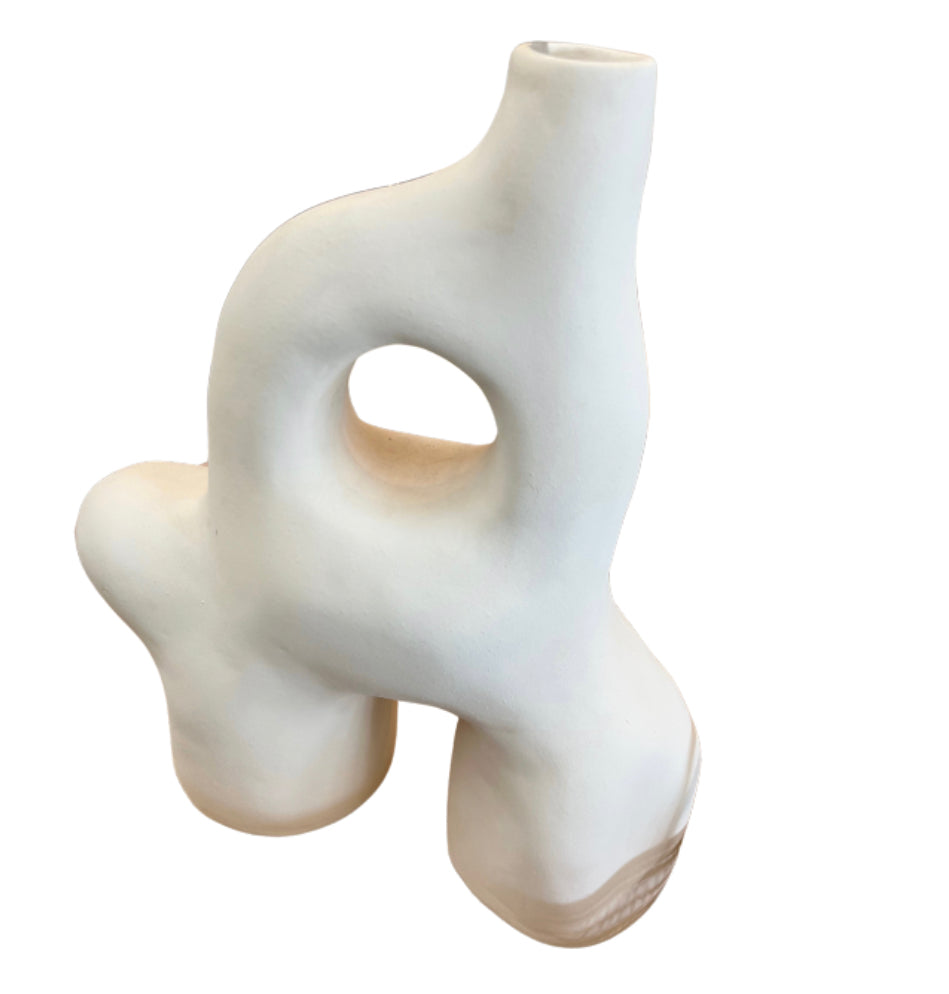 Sebou White Moroccan Vase