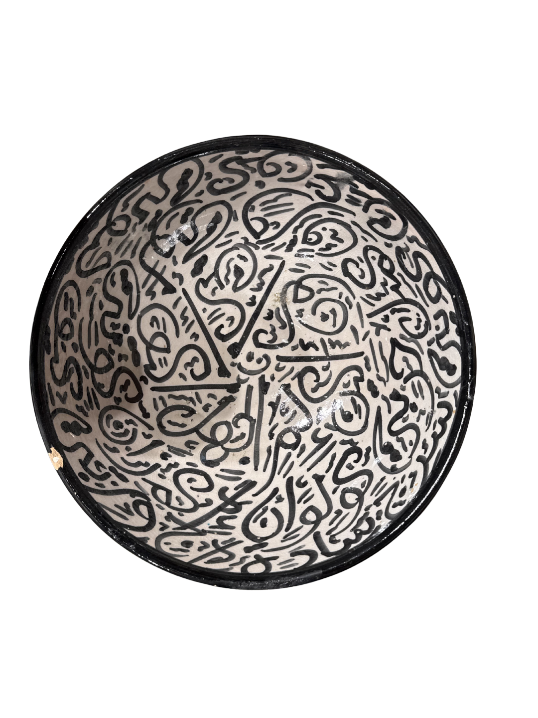 Ceramic Bowl Black and White