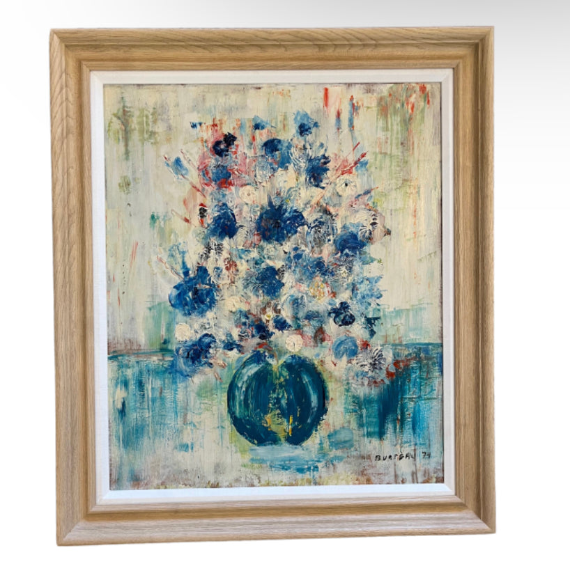 Abstract Flowers Framed Art