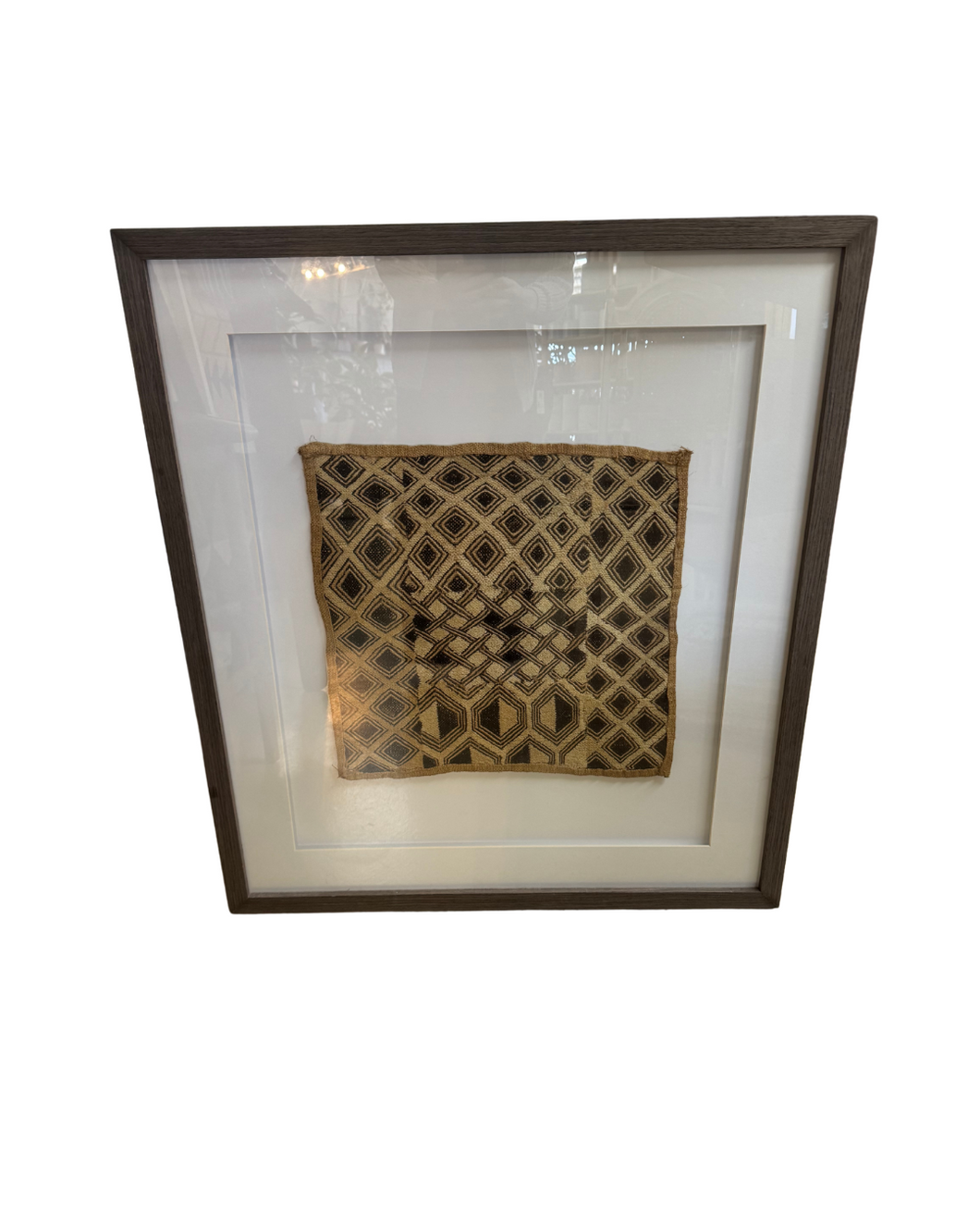 Framed Brown Textile