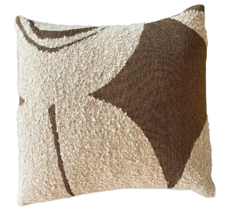Brown wool pillow