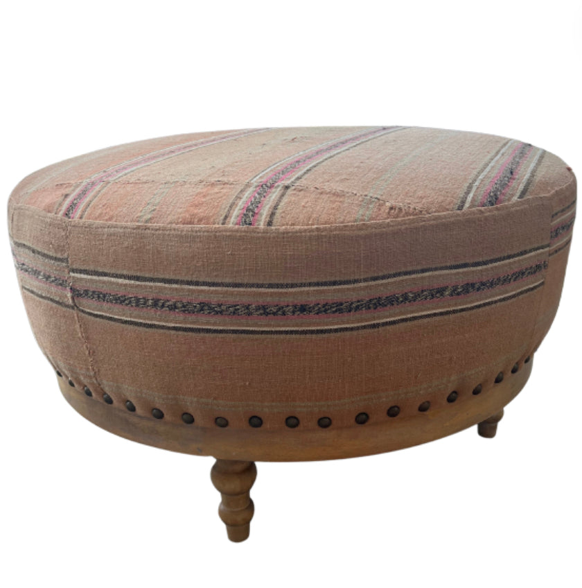 Orange and Pink Ottoman