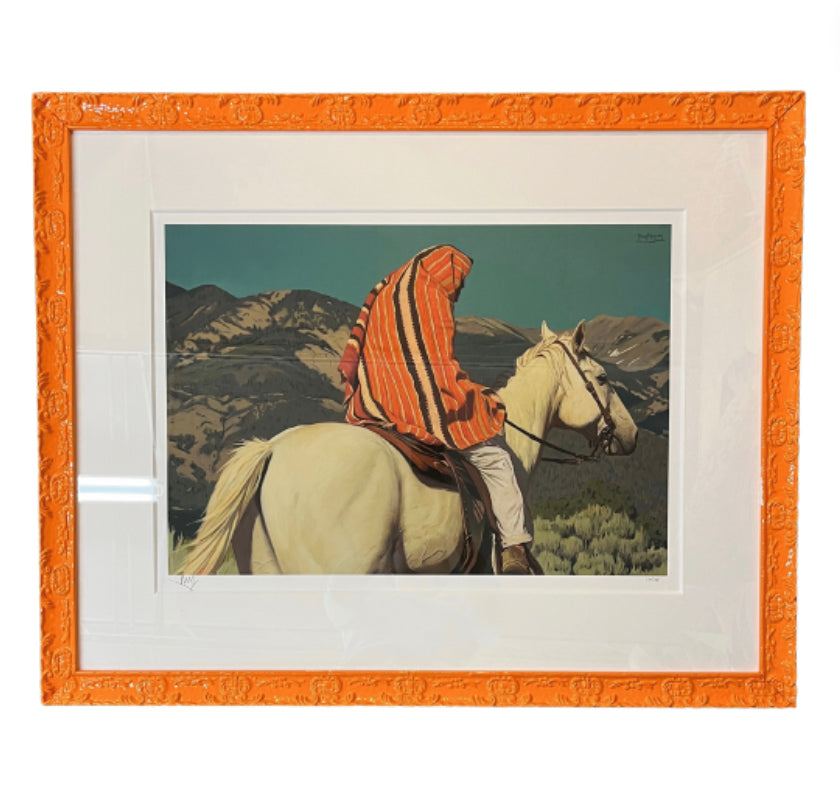 Orange Framed Mark Print