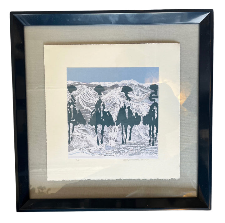 Blue cowboy art