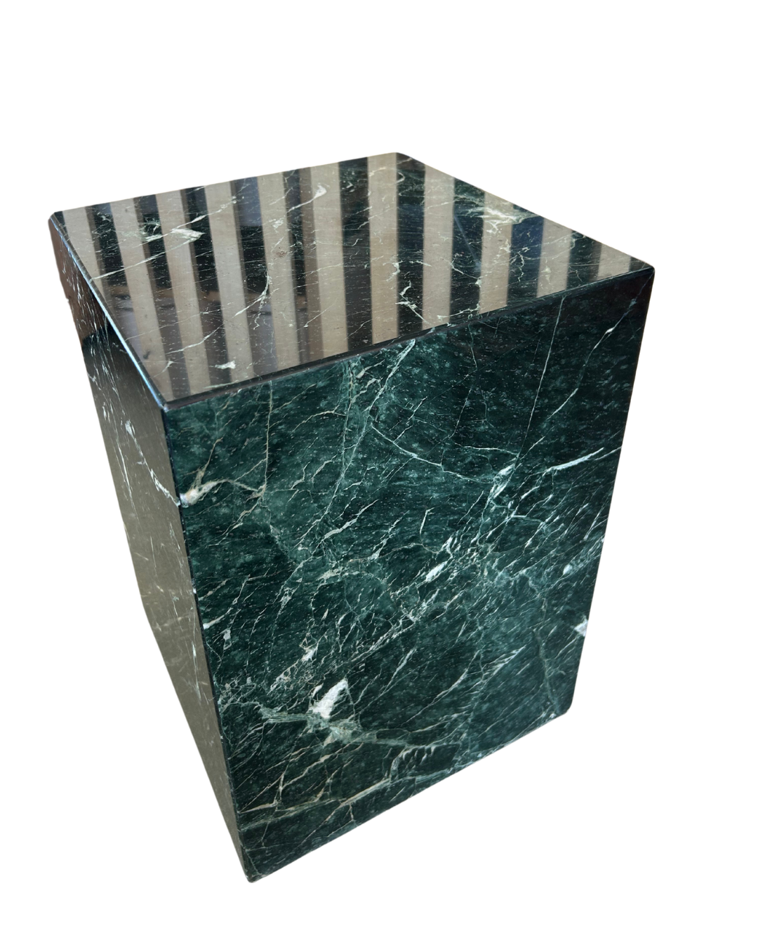 Green cube marble