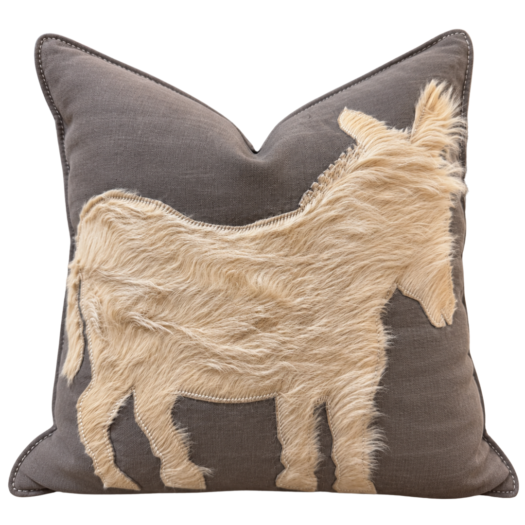 Grey Donkey Pillow