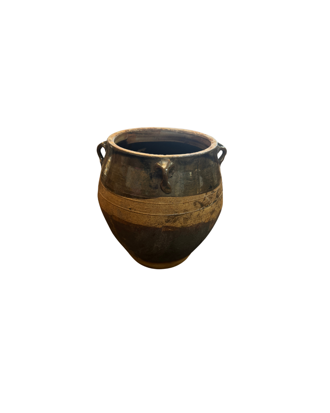 Half and Half Glazed Pot