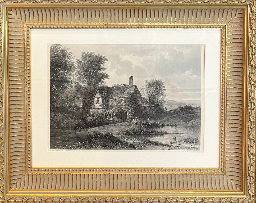 B&amp;W Framed Landscape Sketch