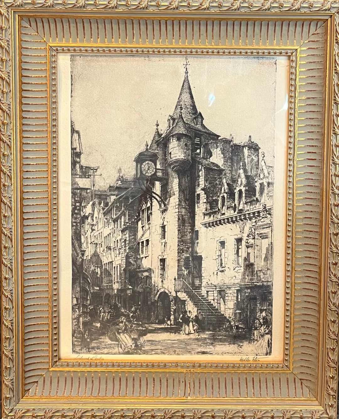 B&amp;W Framed Building Sketch