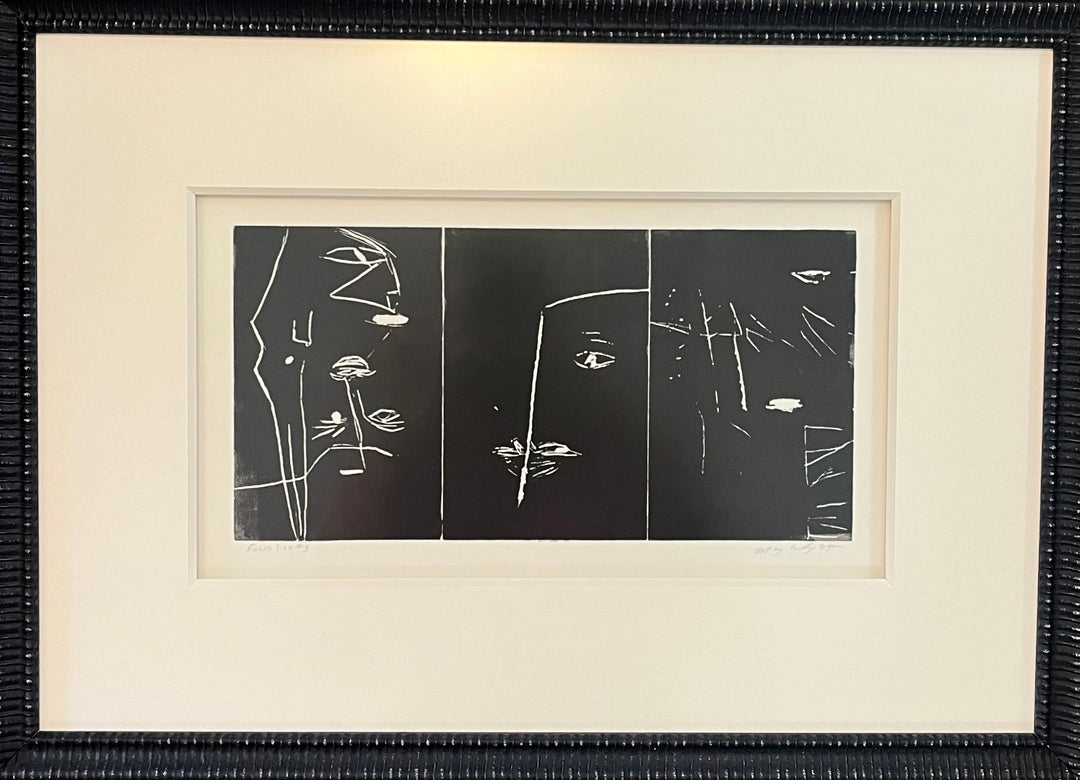B&amp;W Framed Abstract Art