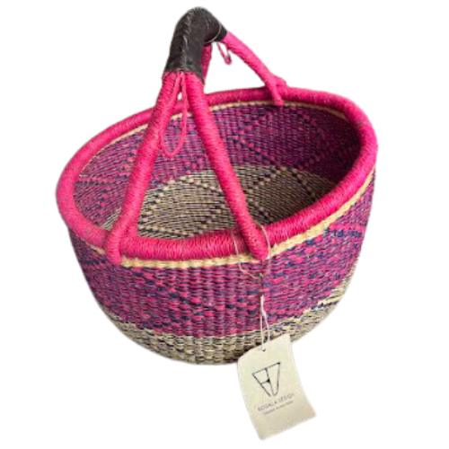 Pink Woven Basket
