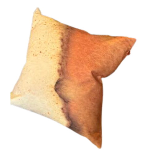 Orange and Beige Burnt Pillow