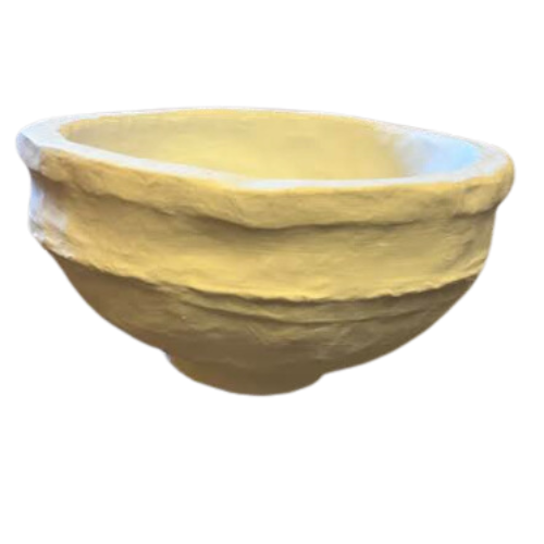 White Plaster Bowl