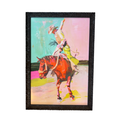 Colorful Bucking Bronco 32x22