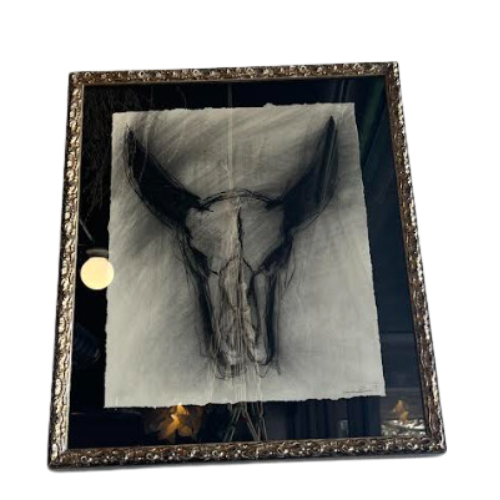 Bull Skull Graphite Sketch