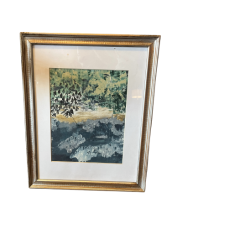 Landscape Oil Painting with Gold Frame
