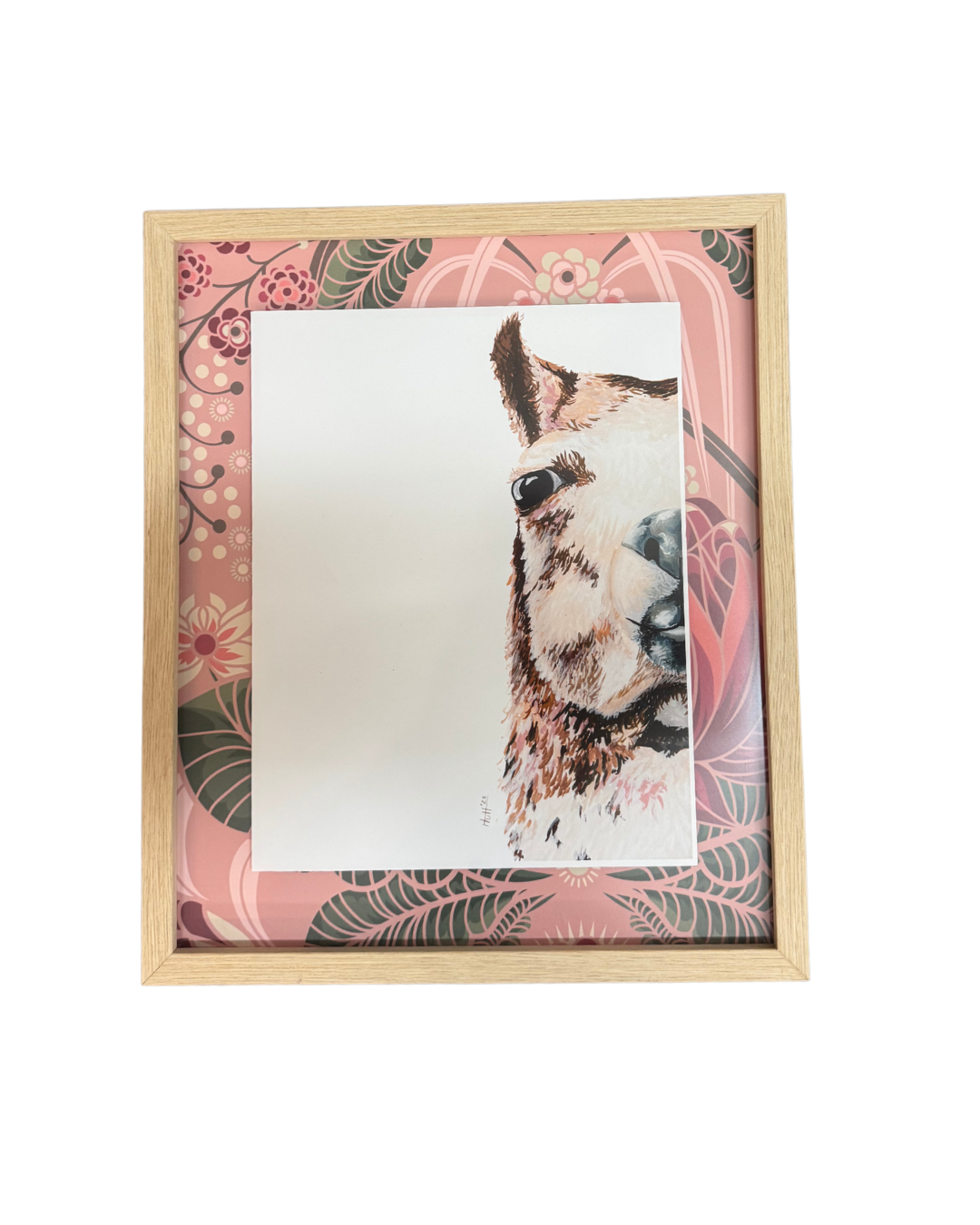 Llama Drawing Pink