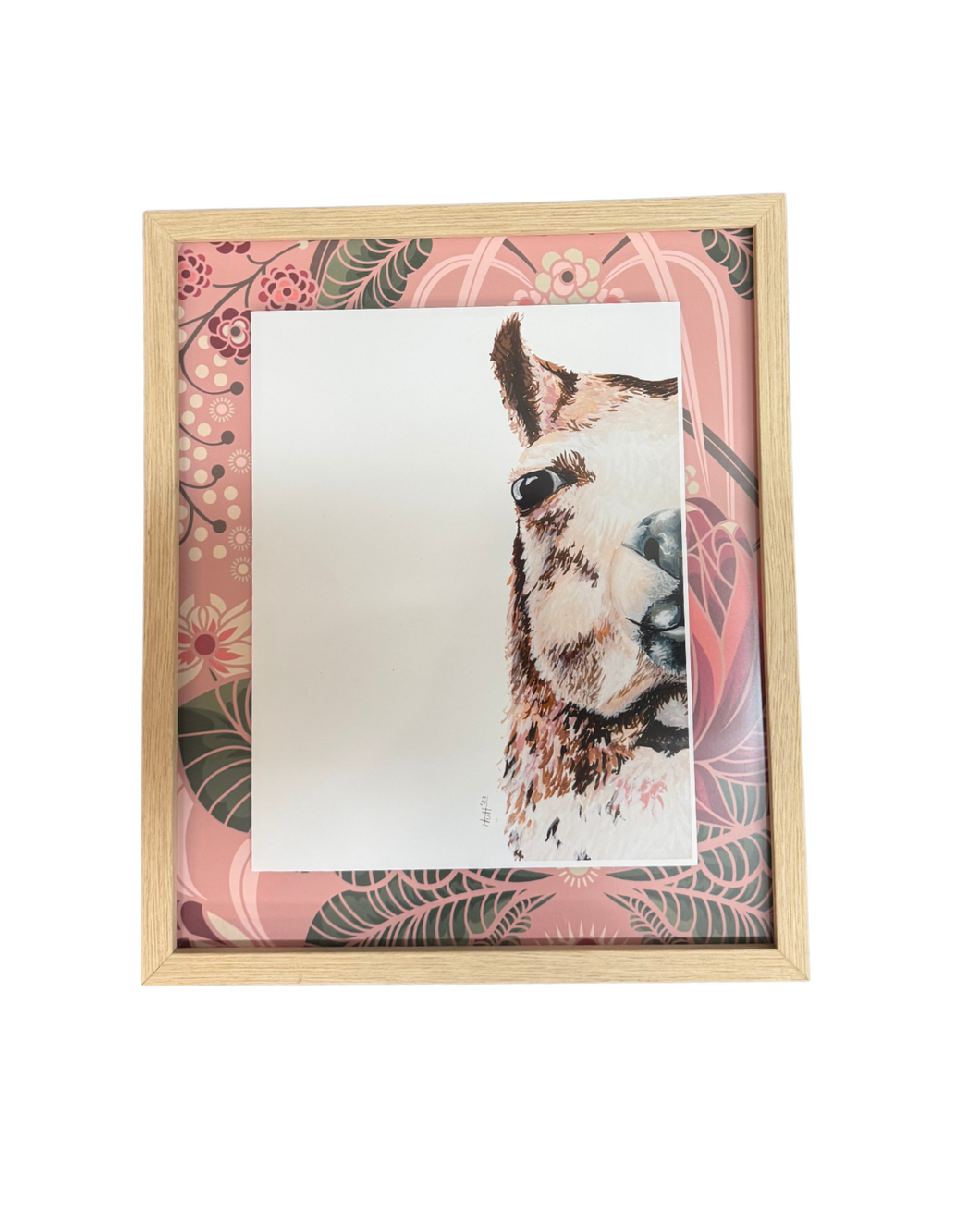 Llama Drawing Pink
