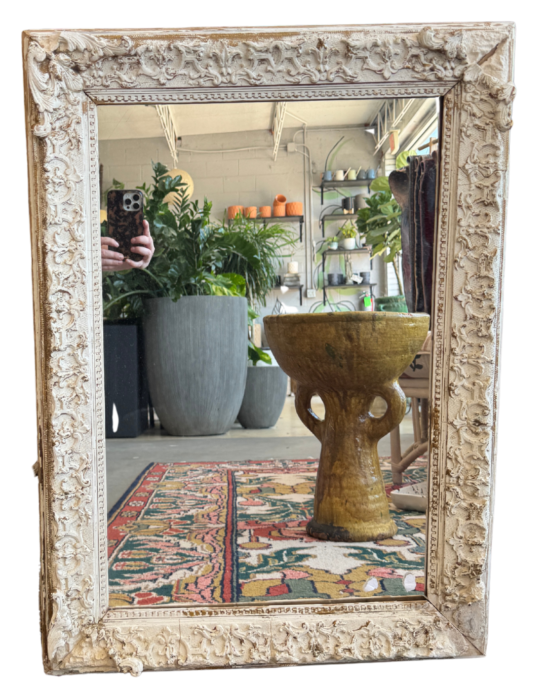 White Painted Mirror French