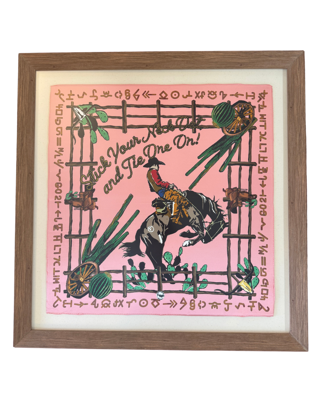 Pink Frame Cowboy Scarf