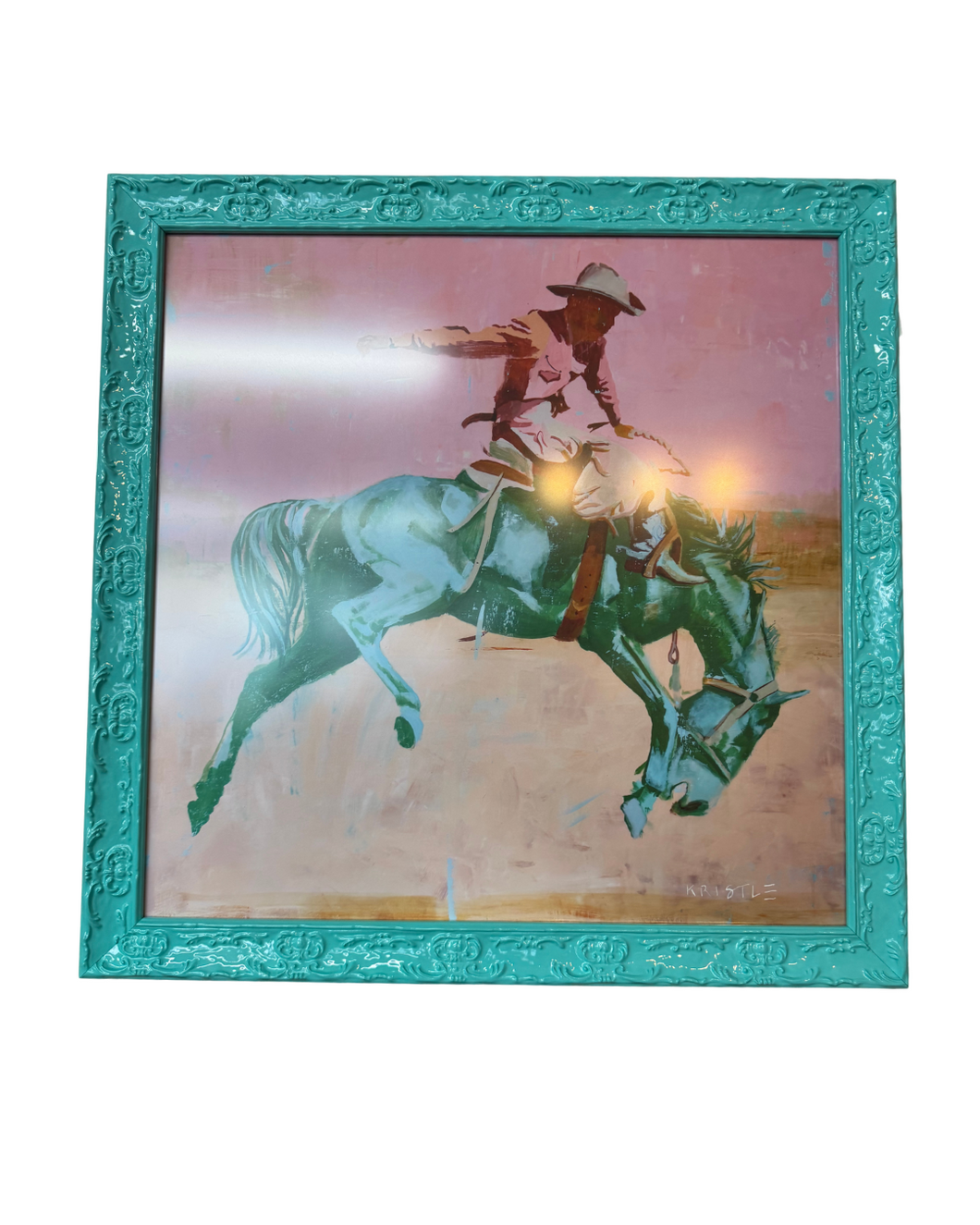 Pink and Blue Cowboy