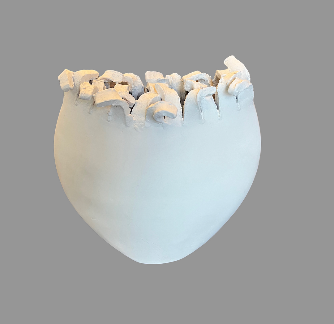 White Big Funky Vase