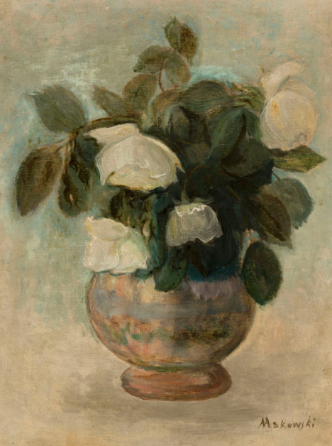 Flower Still Life Art with Gold Frame