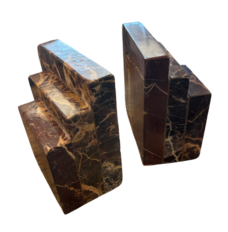 Red Stone Bookends