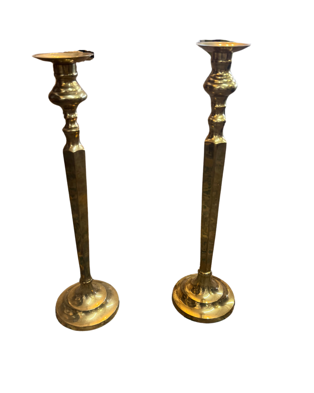 Tall Brass Candle Holder