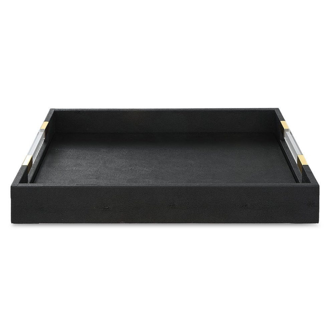 Black Tray with Acrylic Handles