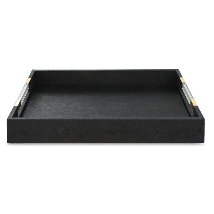 Black Tray with Acrylic Handles