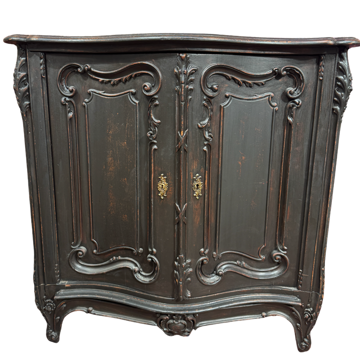 Wood Black Patinated Buffet - French 19th Century