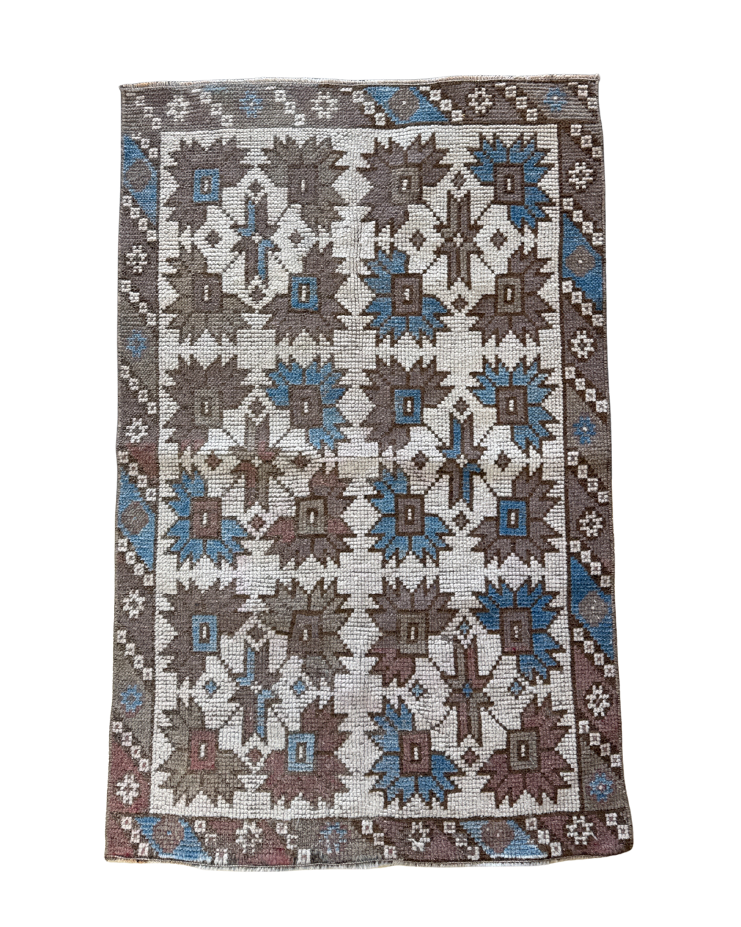 Blue and Brown Vintage Rug