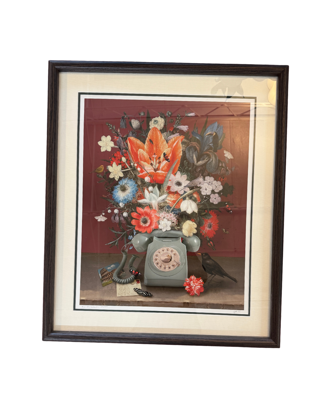 Blue Telephone Print