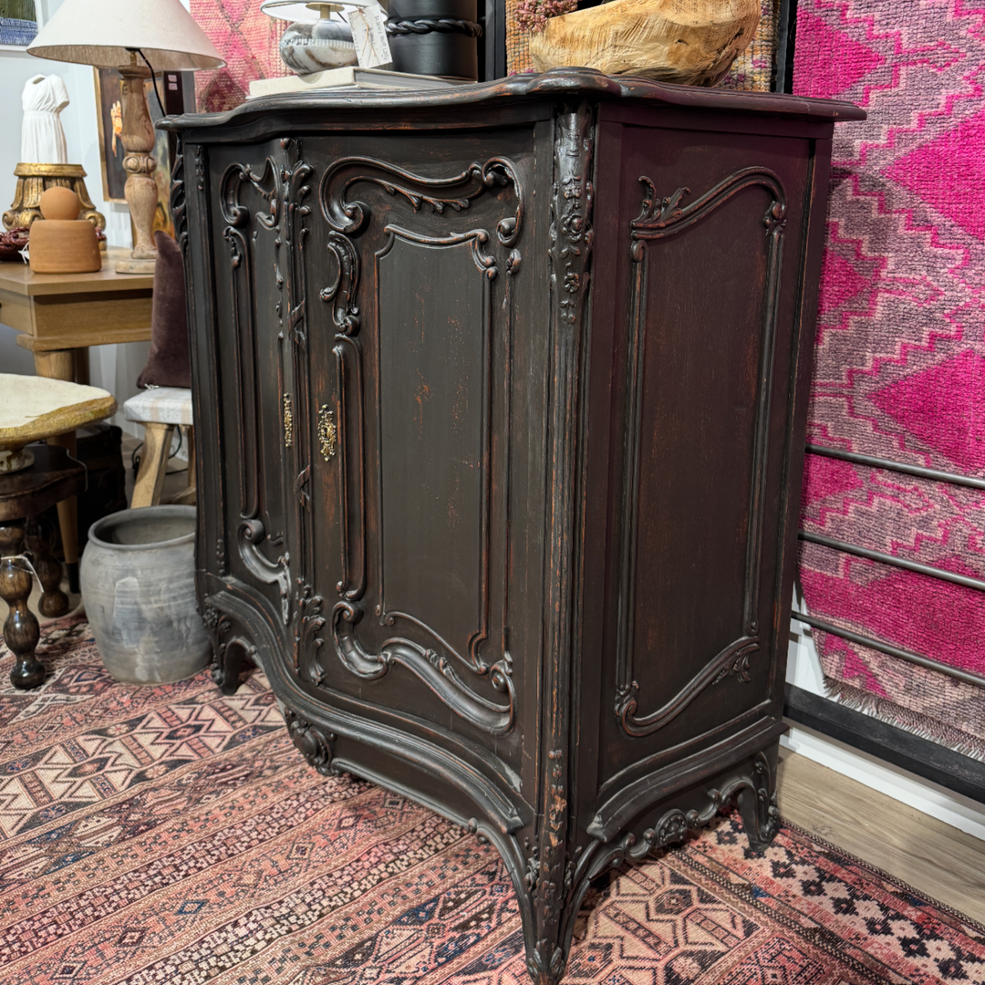 Wood Black Patinated Buffet - French 19th Century