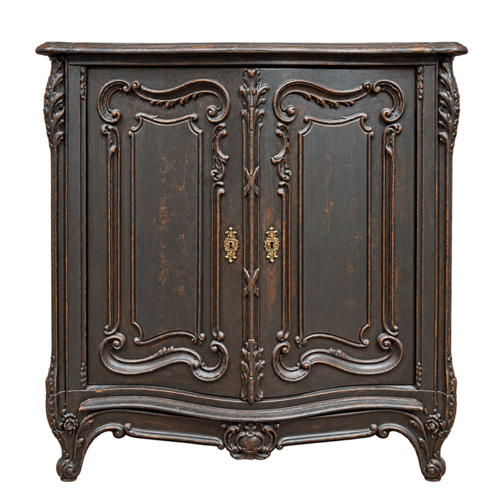 Wood Black Patinated Buffet - French 19th Century