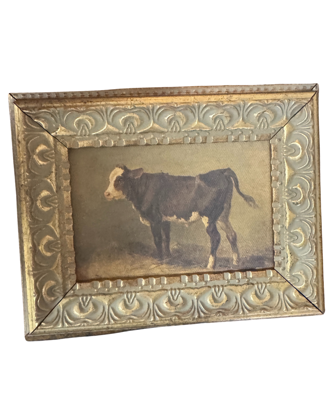 Small Vintage Cow Art